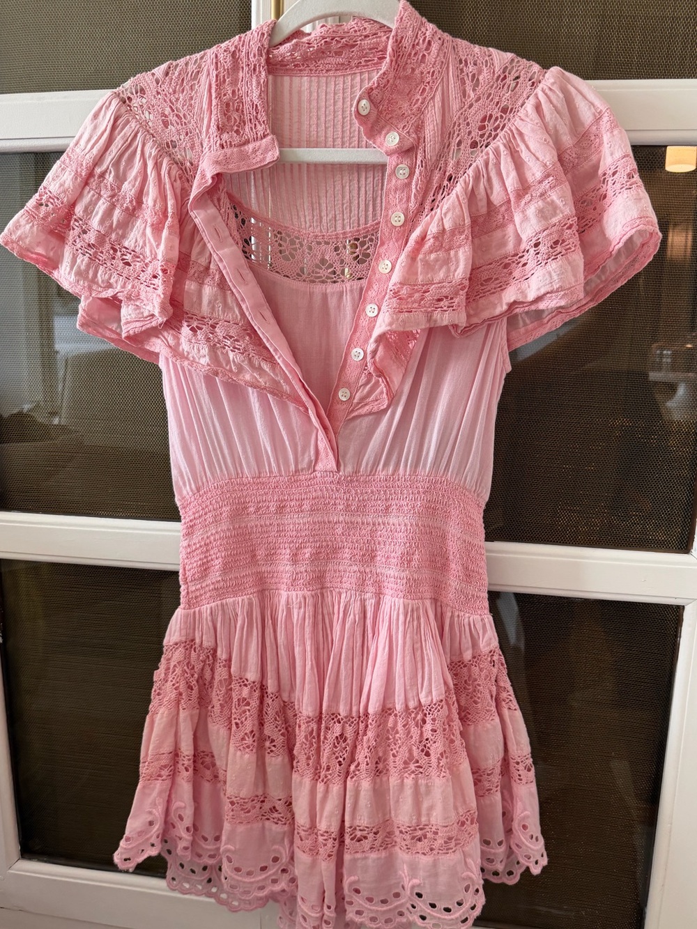LOVESHACKFANCY CLAY MINI DRESS